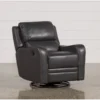 Scorpio Dark Grey Wallaway Swivel Glider Recliner -Modern Office Shop 107893 0