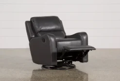 Scorpio Dark Grey Wallaway Swivel Glider Recliner -Modern Office Shop 107893 3