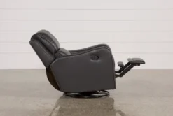 Scorpio Dark Grey Wallaway Swivel Glider Recliner -Modern Office Shop 107893 4
