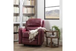 Scorpio Red Wallaway Swivel Glider Recliner -Modern Office Shop 107894 red fabric recliner room 35