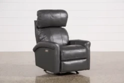 Dev Smoke Leather Power Rocker Recliner With Power Headrest & Lumbar -Modern Office Shop 207214 1