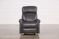 Dev Smoke Leather Power Rocker Recliner With Power Headrest & Lumbar -Modern Office Shop 207214 2