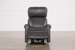 Dev Smoke Leather Power Rocker Recliner With Power Headrest & Lumbar -Modern Office Shop 207214 3