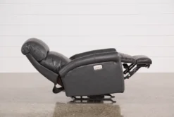 Dev Smoke Leather Power Rocker Recliner With Power Headrest & Lumbar -Modern Office Shop 207214 5