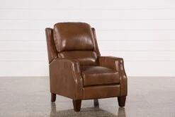 Douglas Caramel Leather High Leg Recliner