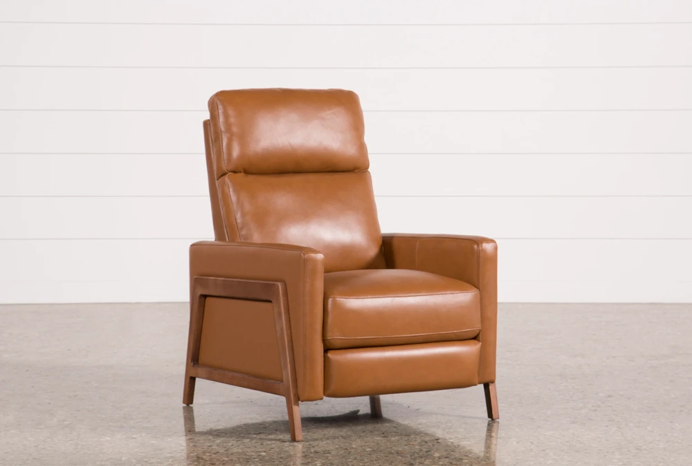 Daniel Nutmeg Leather Push Back Recliner 3 Daniel Nutmeg Leather Push Back Recliner