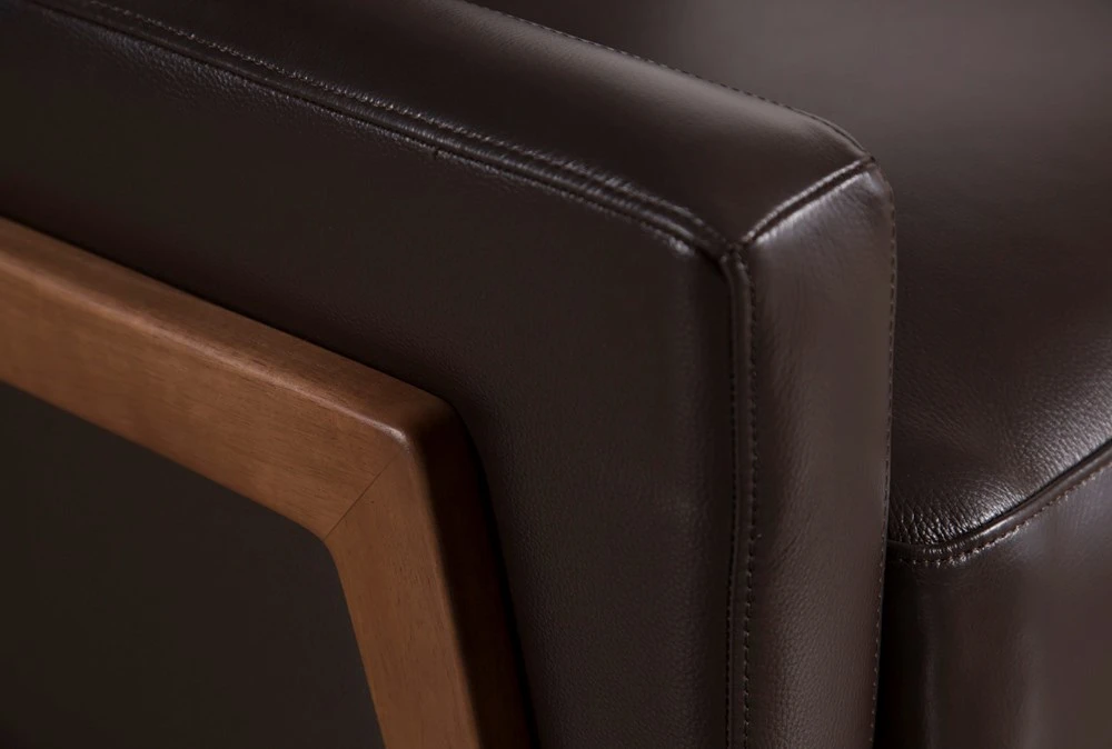 Daniel Chocolate Leather Push Back Recliner 8 Daniel Chocolate Leather Push Back Recliner - Image 6