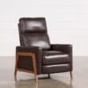 Daniel Chocolate Leather Push Back Recliner