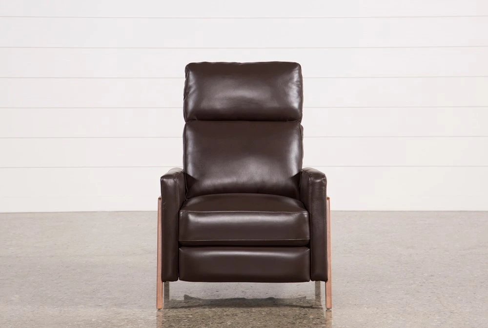Daniel Chocolate Leather Push Back Recliner 6 Daniel Chocolate Leather Push Back Recliner - Image 4