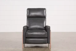 Daniel Smoke Leather Push Back Recliner -Modern Office Shop 207222 1