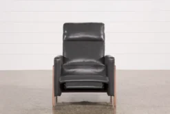 Daniel Smoke Leather Push Back Recliner -Modern Office Shop 207222 2