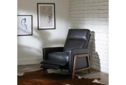 Daniel Smoke Leather Push Back Recliner -Modern Office Shop 207222 grey leather push back room 42