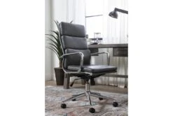 Moby Grey Faux Leather High Back Rolling Office Chair -Modern Office Shop 223560 grey multi media office chair room 32