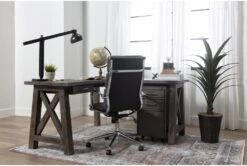 Moby Grey Faux Leather High Back Rolling Office Chair -Modern Office Shop 223560 grey multi media office chair room 33