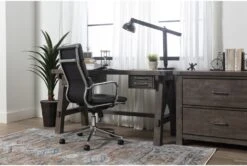 Moby Grey Faux Leather High Back Rolling Office Chair -Modern Office Shop 223560 grey multi media office chair room 34