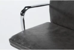 Moby Grey Faux Leather Low Back Rolling Office Chair 17 Moby Grey Faux Leather Low Back Rolling Office Chair -Modern Office Shop 223566 grey faux leather office chair detail 45