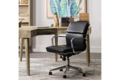 Moby Grey Faux Leather Low Back Rolling Office Chair 21 Moby Grey Faux Leather Low Back Rolling Office Chair -Modern Office Shop 223566 grey faux leather office chair room 46