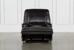 Grandin Blackberry Leather Glider Recliner -Modern Office Shop 228148 black leather recliner 3