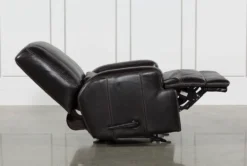 Grandin Blackberry Leather Glider Recliner -Modern Office Shop 228148 black leather recliner 5