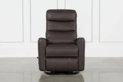 Hercules Chocolate Swivel Glider Rocker Recliner With Adjustable Headrest -Modern Office Shop 228211 brown fabric recliner 2