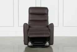 Hercules Chocolate Swivel Glider Rocker Recliner With Adjustable Headrest -Modern Office Shop 228211 brown fabric recliner 4