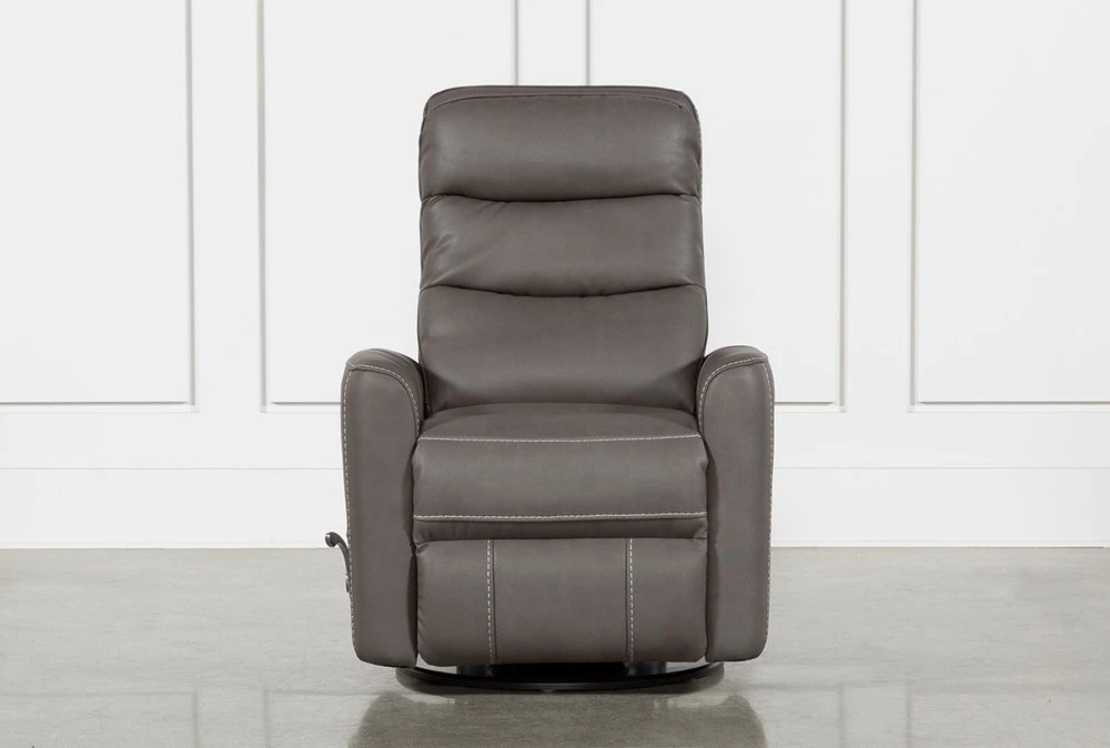 Hercules Grey Swivel Glider Rocker Recliner With Adjustable Headrest 4 Hercules Grey Swivel Glider Rocker Recliner With Adjustable Headrest - Image 2