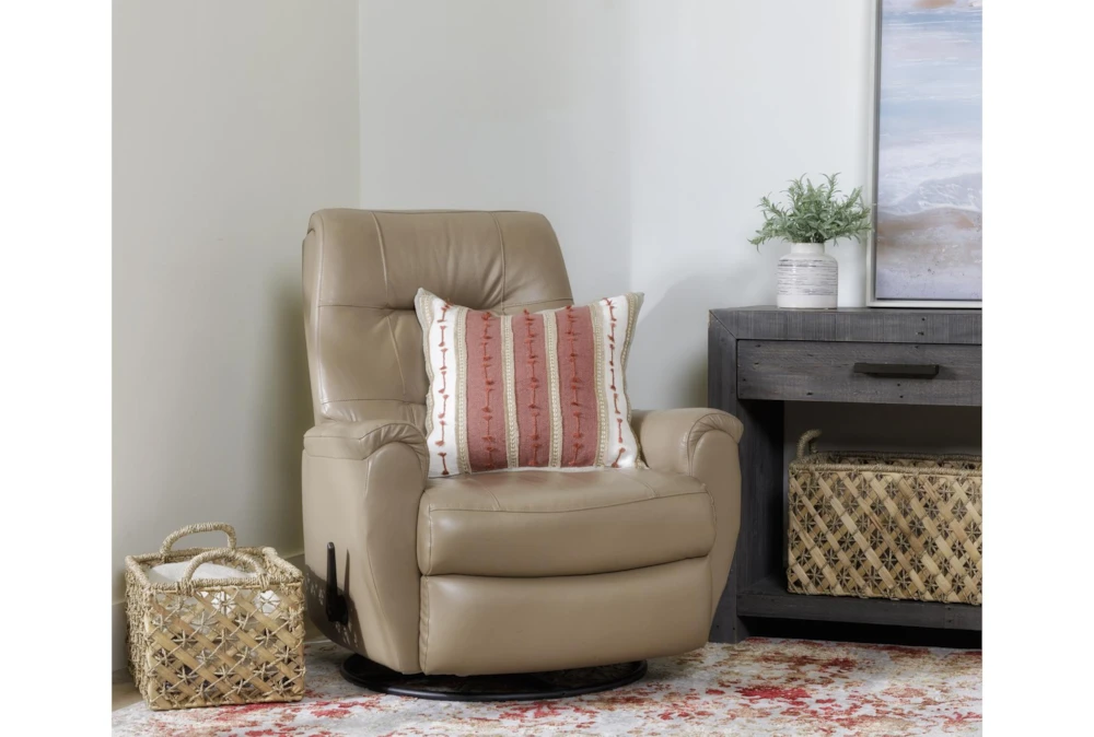 Rogan II Leather Cafe Latte Swivel Glider Recliner 10 Rogan II Leather Cafe Latte Swivel Glider Recliner - Image 8