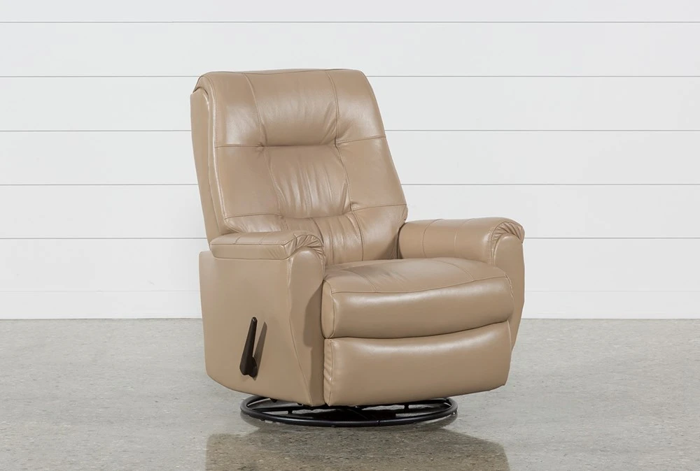 Rogan II Leather Cafe Latte Swivel Glider Recliner 3 Rogan II Leather Cafe Latte Swivel Glider Recliner