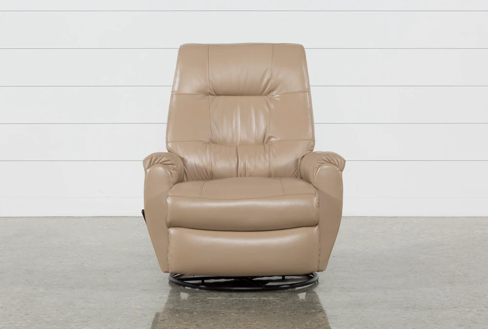Rogan II Leather Cafe Latte Swivel Glider Recliner 4 Rogan II Leather Cafe Latte Swivel Glider Recliner - Image 2