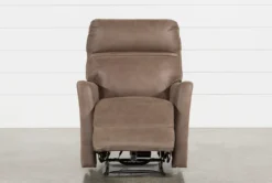 Siri Light Brown Power Wallaway Recliner -Modern Office Shop 233031 brown fabric power recliner 3