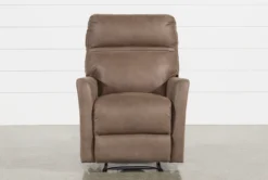 Siri Light Brown Power Wallaway Recliner -Modern Office Shop 233031 brown fabric power recliner 4