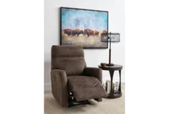 Siri Light Brown Power Wallaway Recliner -Modern Office Shop 233031 brown fabric recliner room 32