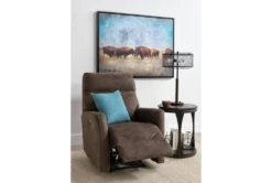 Siri Light Brown Power Wallaway Recliner -Modern Office Shop 233031 brown fabric recliner room 33