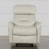 Cici Pearl Leather Power Rocker Recliner With Power Headrest & USB -Modern Office Shop 240973 beige leather recliner 2