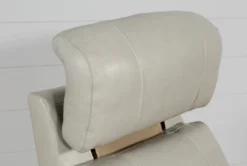 Cici Pearl Leather Power Rocker Recliner With Power Headrest & USB -Modern Office Shop 240973 beige leather recliner 9