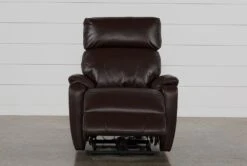 Connie Espresso Power Wallaway Recliner With Power Headrest & USB -Modern Office Shop 240980 brown fabric recliner detail 03