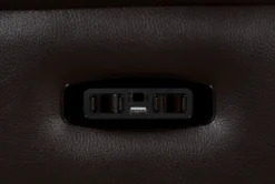 Connie Espresso Power Wallaway Recliner With Power Headrest & USB -Modern Office Shop 240980 brown fabric recliner detail 10