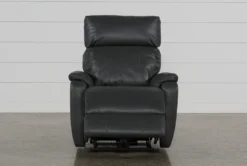 Connie Smoke Power Wallaway Recliner With Power Headrest & USB -Modern Office Shop 240981 grey fabric recliner detail 03