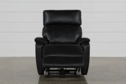Connie Midnight Power Wallaway Recliner With Power Headrest & USB -Modern Office Shop 240982 black fabric recliner detail 03