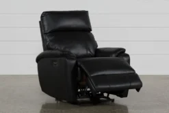 Connie Midnight Power Wallaway Recliner With Power Headrest & USB -Modern Office Shop 240982 black fabric recliner detail 04