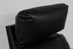 Connie Midnight Power Wallaway Recliner With Power Headrest & USB -Modern Office Shop 240982 black fabric recliner detail 08