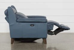 Moana Blue Leather Power Reclining Chair With USB 11 Moana Blue Leather Power Reclining Chair With USB -Modern Office Shop 242010 blue leather power reclining chair detail 03