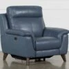 Moana Blue Leather Power Reclining Chair With USB 2 Moana Blue Leather Power Reclining Chair With USB -Modern Office Shop 242010 blue leather power reclining chair signature 01