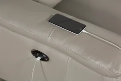 Moana Taupe Leather Power Reclining Chair With USB -Modern Office Shop 242018 beige leather power reclining chair 5