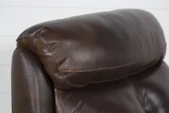 Shane Leather Power Recliner With Power Headrest -Modern Office Shop 244855 brown leather recliner feature 05