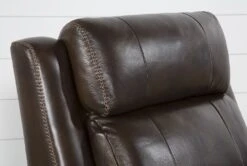Stetson Chocolate Leather Power Recliner With Power Headrest, Lumbar & USB -Modern Office Shop 246961 brown leather recliner feature 06