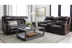 Stetson Chocolate Leather Power Recliner With Power Headrest, Lumbar & USB -Modern Office Shop 246961 brown leather recliner room 31