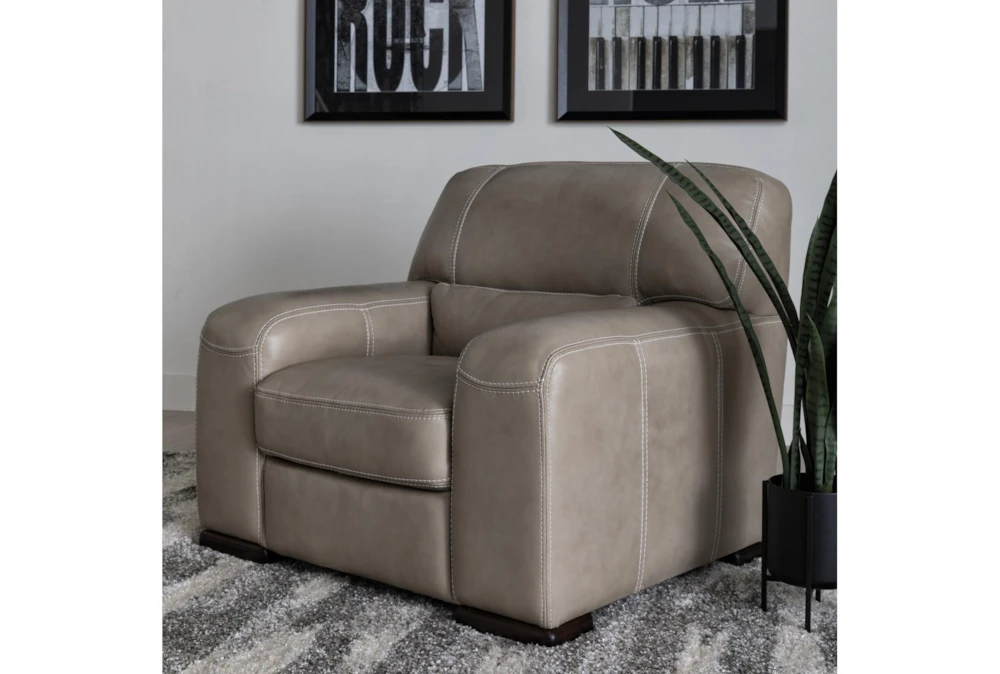 Grandin Wheat Leather Chair 6 Grandin Wheat Leather Chair - Image 4