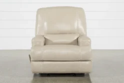 Grandin Wheat Leather Glider Recliner 10 Grandin Wheat Leather Glider Recliner -Modern Office Shop 248523 beige leather glider front 02