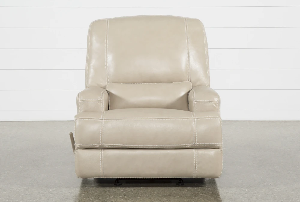Grandin Wheat Leather Glider Recliner 4 Grandin Wheat Leather Glider Recliner - Image 2